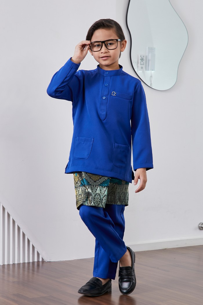 Baju Melayu Yusoff Kids - Royal Blue